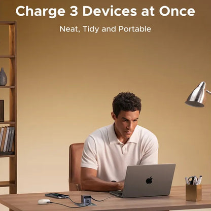 Punjač za mrežu sa USB-C kablom UGREEN X615, 65W, 3A, 1 x USB-A - 1 x USB-C, Sivi