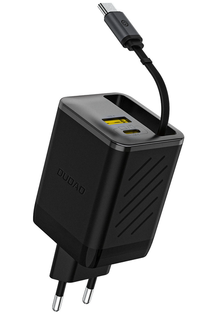 Punjač za mrežu sa USB-C kablom Dudao A67EU, 67W, 3.35A, 1 x USB-A - 1 x USB-C, Crni