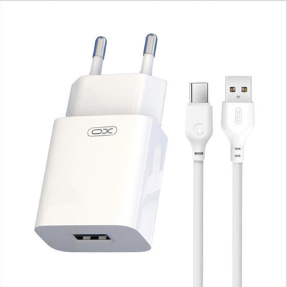 Punjač za mrežu sa USB-C kablom XO Design L99, 12W, 2.4A, 1 x USB-A, Bela