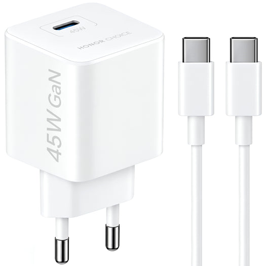 Punjač za mrežu sa USB-C kablom Honor Choice CP045E, 45W, 3A, 1 x USB-C, Bela 5504ALHP