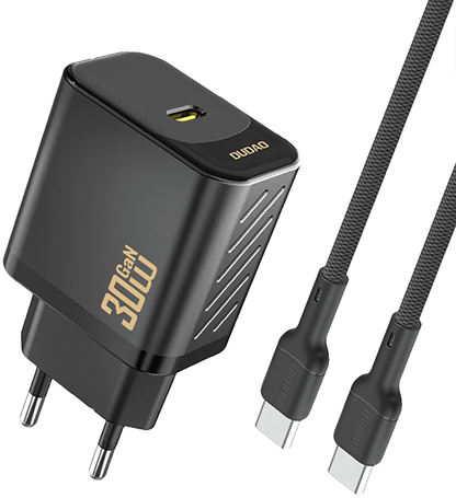 Punjač za mrežu sa USB-C kablom Dudao A27PCEU, 30W, 3A, 1 x USB-C, Crna