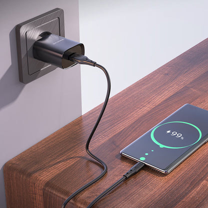 Punjač za mrežu sa USB-C kablom Borofone BN1, 10W, 2.1A, 1 x USB-A, Crni