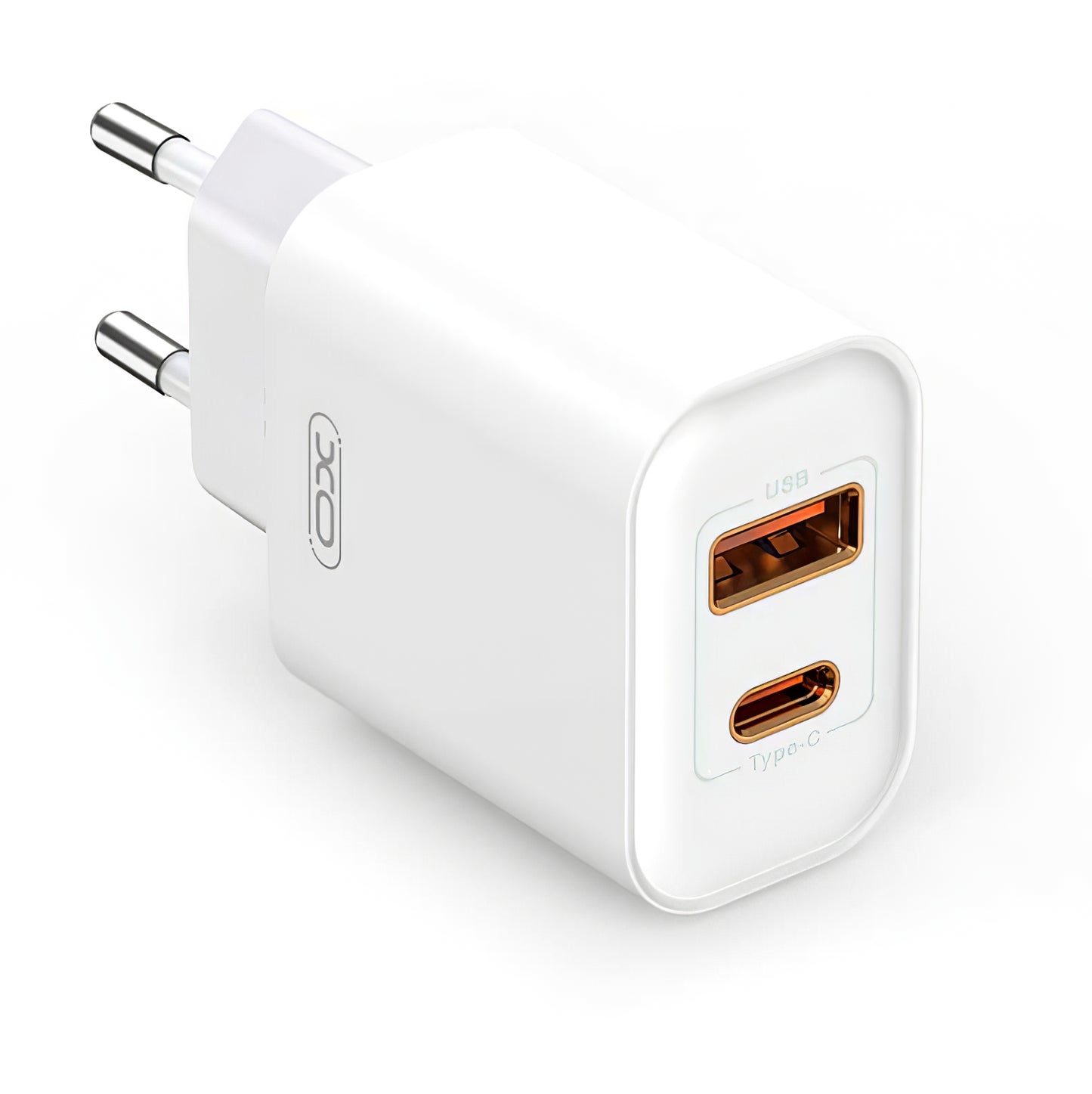 Punjač za mrežu sa Lightning kablom XO Design CE12, 20W, 3A, 1 x USB-A - 1 x USB-C, Beli