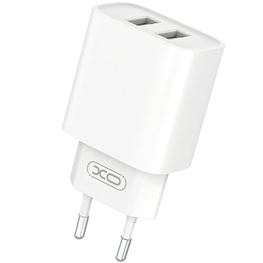 XO Design XO Design BPCE02C USB-C Wired Network Charger BPCE02C, 10.5W, 2.1A, 2 x USB-A, White 