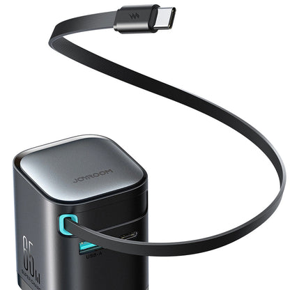 Punjač za mrežu s USB-C kabelom Joyroom JR-TCL02, 65W, 3A, 1 x USB-A - 1 x USB-C, crni