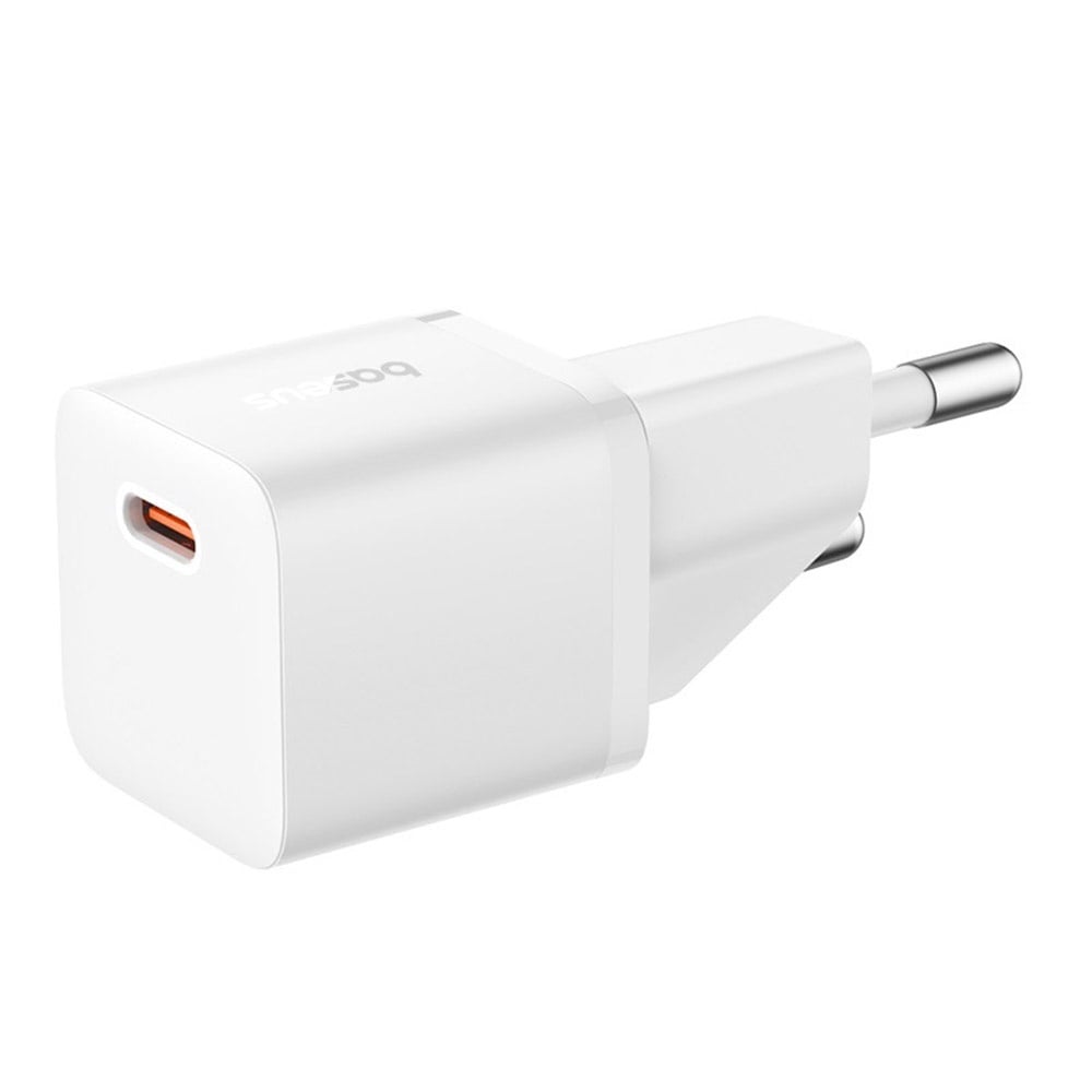 Punjač za mrežu sa USB-C kablom Baseus GaN5, 20W, 3A, 1 x USB-C, Beli P10110900213-01