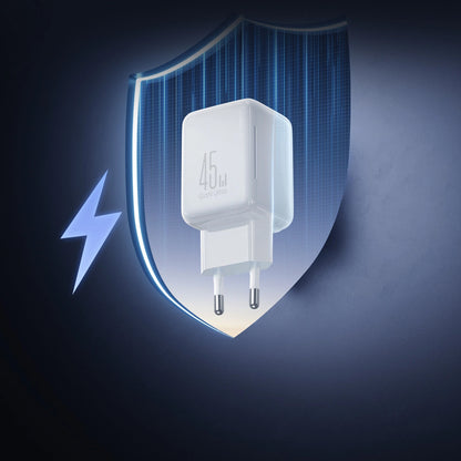 Punjač za mrežu sa USB-C kablom Joyroom JR-TCL05, 45W, 3A, 2 x USB-C, Bel