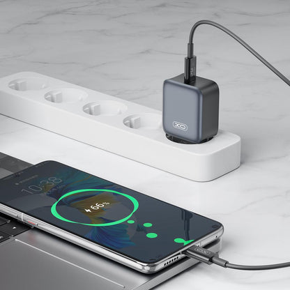 Punjač za mrežu sa Lightning kablom XO Design L155, 30W, 3A, 1 x USB-C, Crni