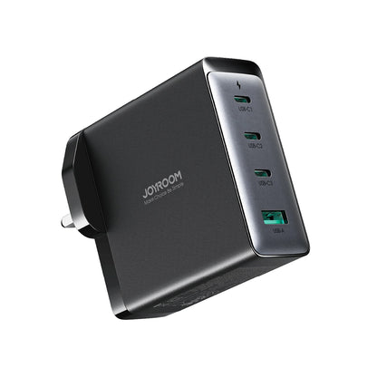 Punjač za mrežu sa USB-C kablom Joyroom JR-TCG05UK, 140W, 5A, 1 x USB-A - 3 x USB-C, UK, Crni