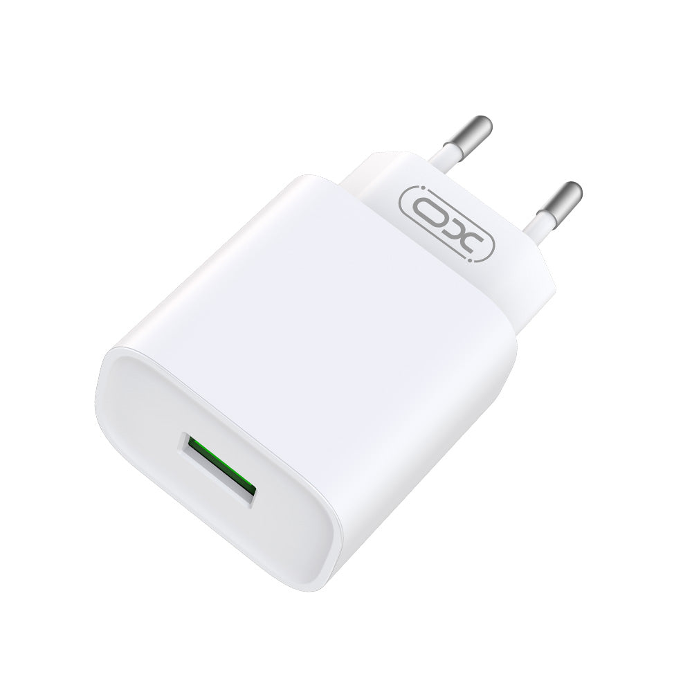 Punjač za mrežu sa USB-C kablom XO Design CE02D, 18W, 3A, 1 x USB-A, Bela
