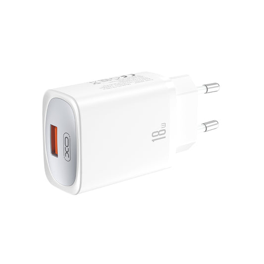 Punjač za mrežu sa USB-C kablom XO Design CE19, 18W, 3A, 1 x USB-A, Bela