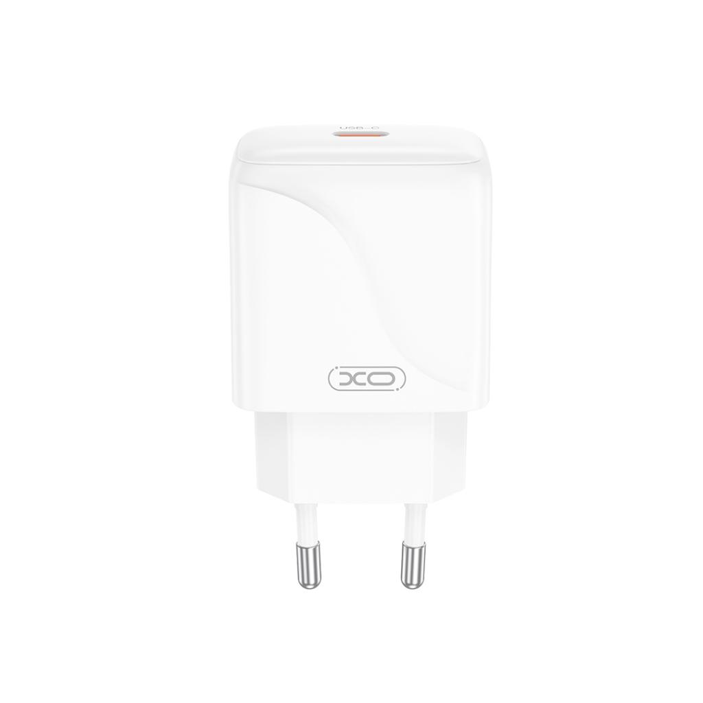 Punjač za mrežu sa USB-C kablom XO Design L141, 20W, 3A, 1 x USB-C, Bel