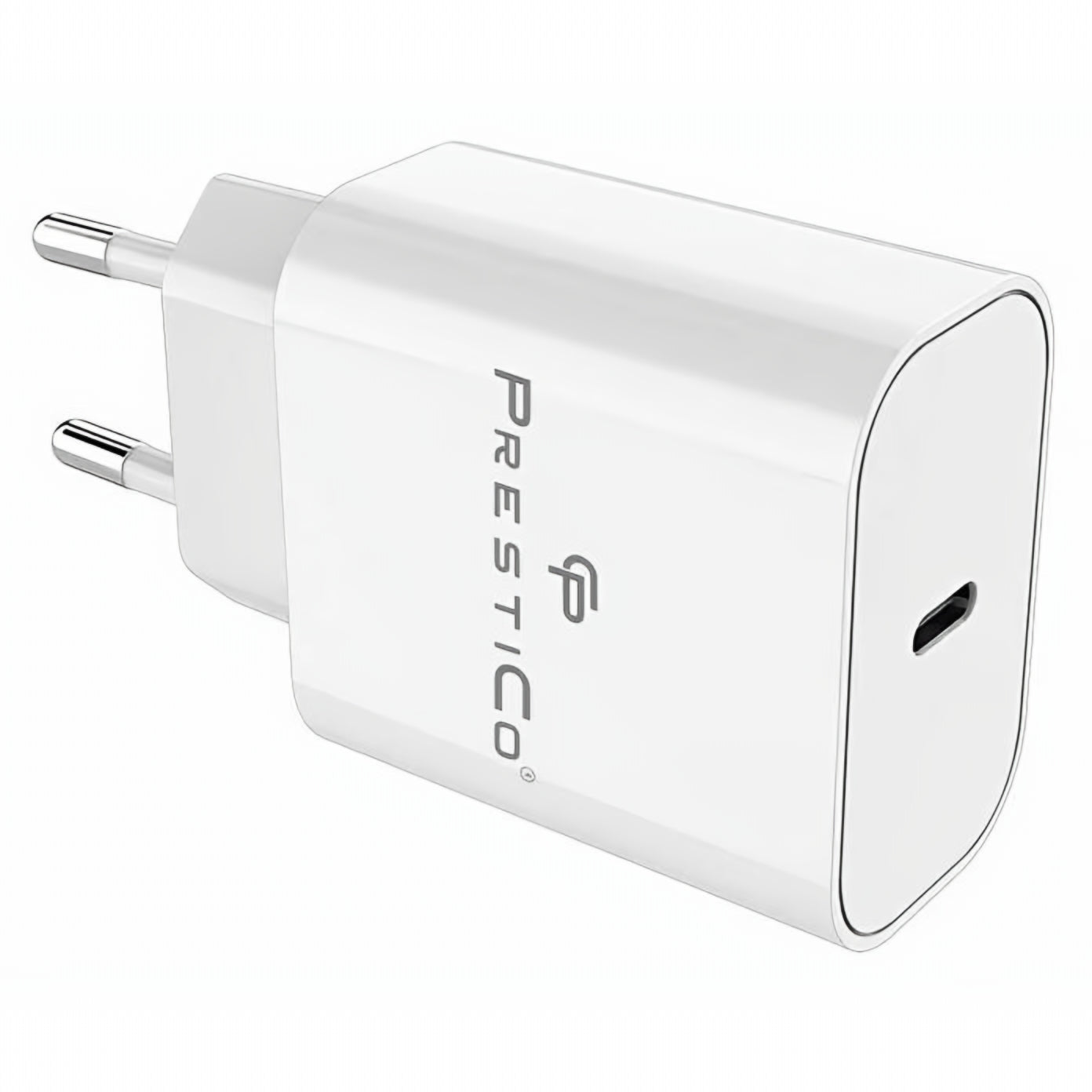 Punjač za mrežu sa USB-C kablom Prestico F15S-C, 30W, 3A, 1 x USB-C, Bela