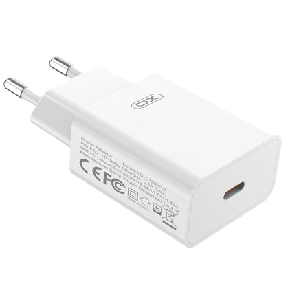 Mrežni punjač sa Lightning kablom XO Design L126, 20W, 3A, 1 x USB-C, Bela