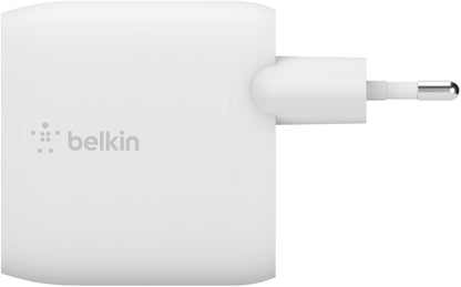 Punjač za mrežu sa USB-C kablom Belkin BoostCharge Dual, 24W, 2.4A, 2 x USB-A, Bela WCE001vf1MWH