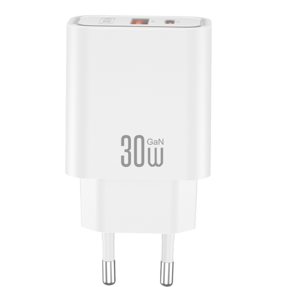 Punjač za mrežu sa USB-C kablom XO Design CE42, 30W, 3A, 1 x USB-A - 1 x USB-C, Bela