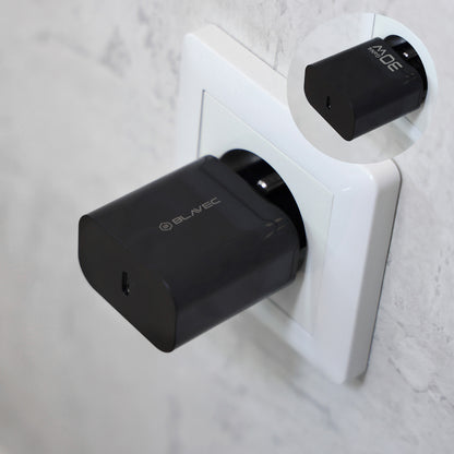 Mrežni punjač sa USB-C kablom Blavec BC-14, 30 W, 3 A, 1 x USB-C, crni