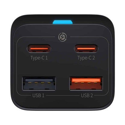 Punjač Baseus GaN3 Pro stacionarna stanica, 65W, 3A, 2 x USB-A - 2 x USB-C, Crni CCGP040101
