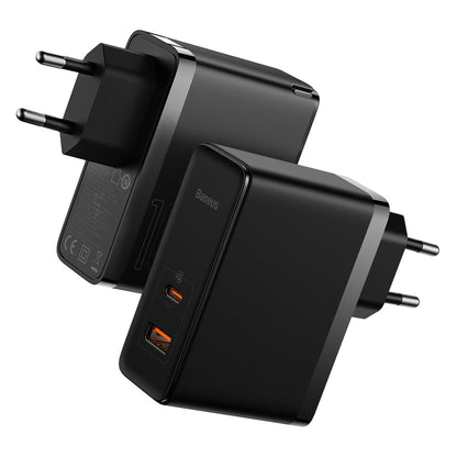 Mrežni punjač sa USB-C kablom Baseus GaN5 Pro, 100W, 3A, 1 x USB-A - 1 x USB-C, Crni CCGP090201