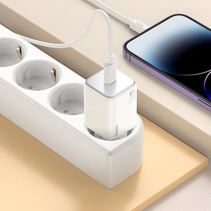 Punjač za mrežu sa Lightning kablom HOCO N40, 20W, 3A, 1 x USB-C, Bela
