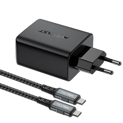 Network Cable Charger Acefast A17 TV Hub, 65W, 3A, 1 x HDMI - 1 x USB-A - 1 x USB-C, Black 