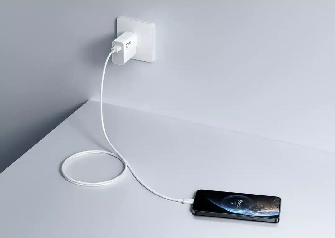 Punjač za mrežu sa USB-C kablom Xiaomi, 90W, 6.1A, 1 x USB-A, Beli