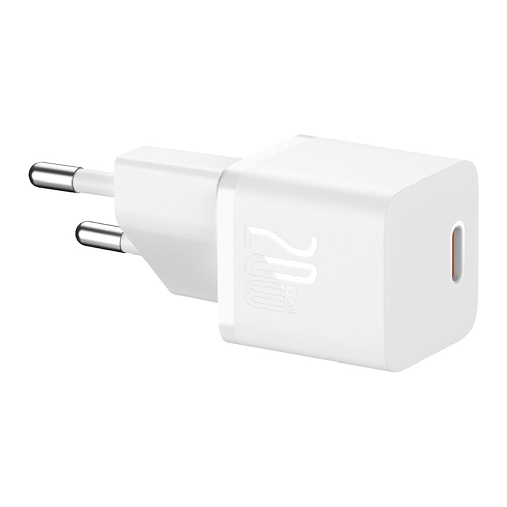 Punjač za mrežu sa USB-C kablom Baseus GaN5, 20W, 3A, 1 x USB-C, Beli P10110900213-01