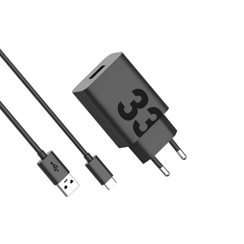 Punjač Mreža Sa Kablom USB-C Motorola, 33W, 3A, 1 x USB-A, Crni PG38C06448