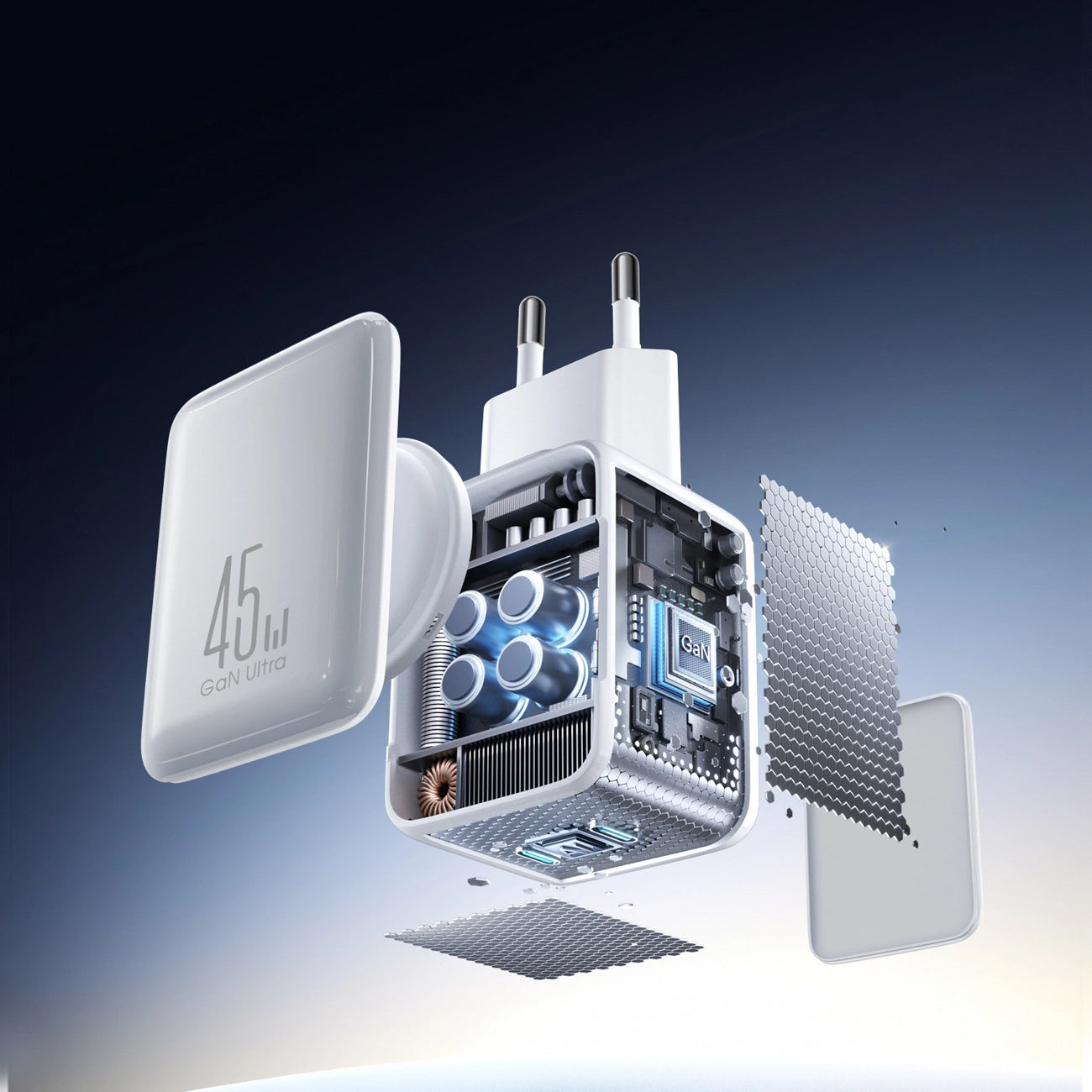 Punjač za mrežu sa USB-C kablom Joyroom JR-TCL05, 45W, 3A, 2 x USB-C, Bel