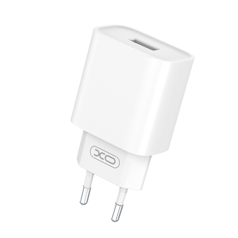 Punjač za mrežu sa USB-C kablom XO Design CE02D, 18W, 3A, 1 x USB-A, Bela