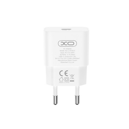 Punjač za mrežu sa USB-C kablom XO Design L167, 25W, 3A, 1 x USB-C, Beli