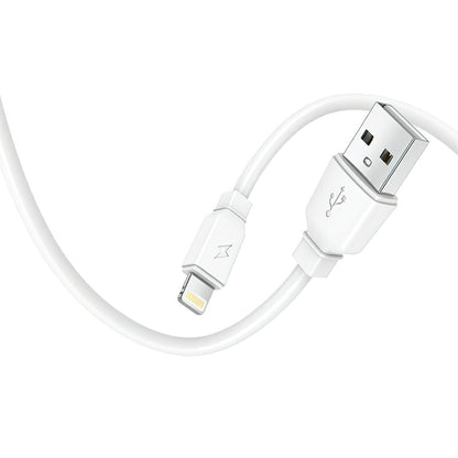 Punjač za mrežu sa Lightning kablom Prestico F9S, 12W, 2.4A, 1 x USB-A, Beli