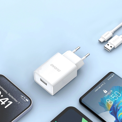 Punjač za mrežu sa USB-C kablom Dudao A4EU, 10W, 2.1A, 1 x USB-A, Bela