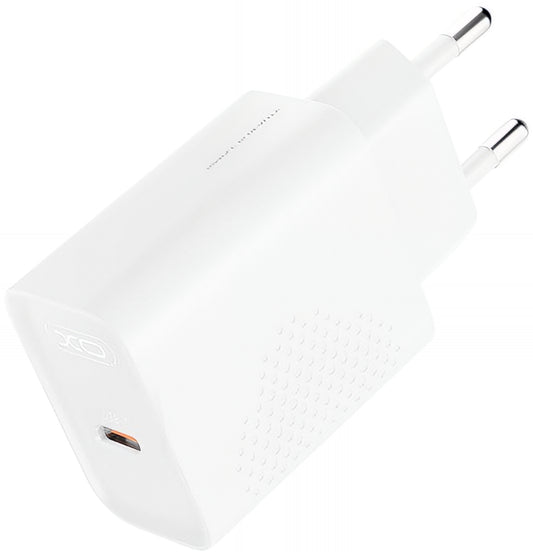 Punjač za mrežu sa USB-C kablom XO Design L162, 30W, 3A, 1 x USB-C, Beli