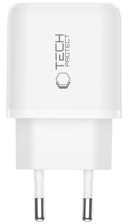 Punjač mreže sa USB-C kablom Tech-Protect NCA45W, 45W, 3A, 1 x USB-A - 1 x USB-C, Beli