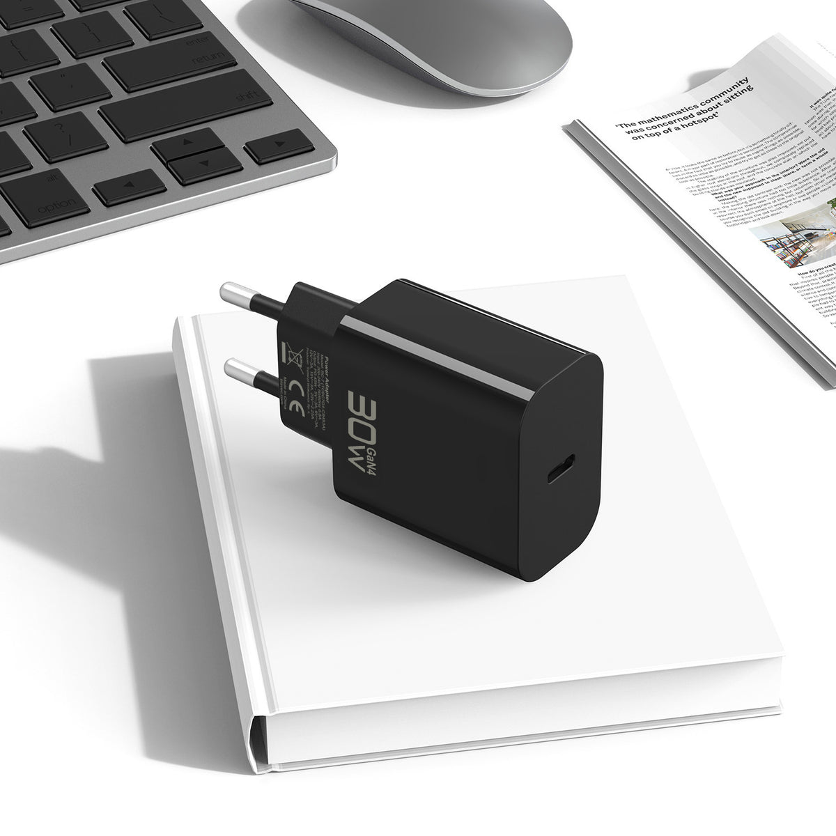 Mrežni punjač sa USB-C kablom Blavec BC-14, 30 W, 3 A, 1 x USB-C, crni