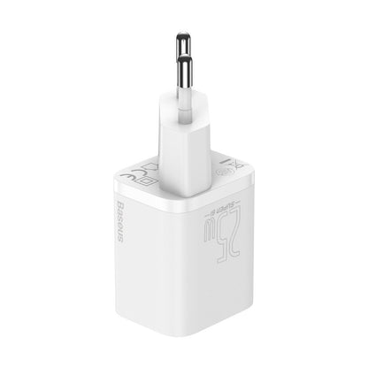 Punjač za mrežu sa USB-C kablom Baseus Super Si, 25W, 3A, 1 x USB-C, Beli TZCCSUP-L02
