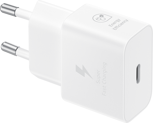 Samsung USB-C Cable Network Charger Samsung, 25W, 3A, 1 x USB-C, White EP-T2510XWEGEU 