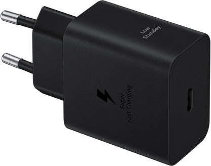 Samsung Network Charger with USB-C Cable, 45W, 4.05A, 1 x USB-C, Black EP-T4511XBEGEU 