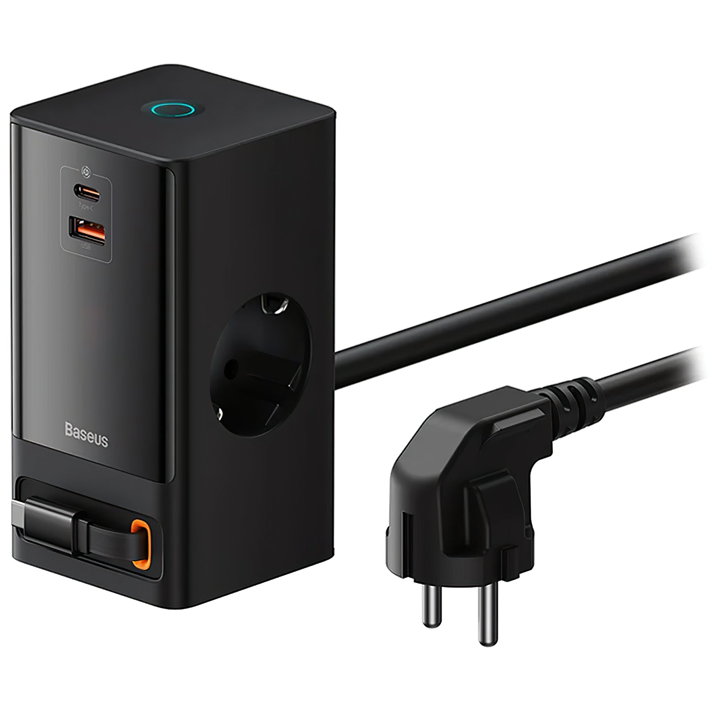 Produžni kabl Baseus GaN3 Pro PowerStrip, 65W, 3.25A, 1 x USB-A - 1 x USB-C - 2 x Schuko, Crni PSLR000301