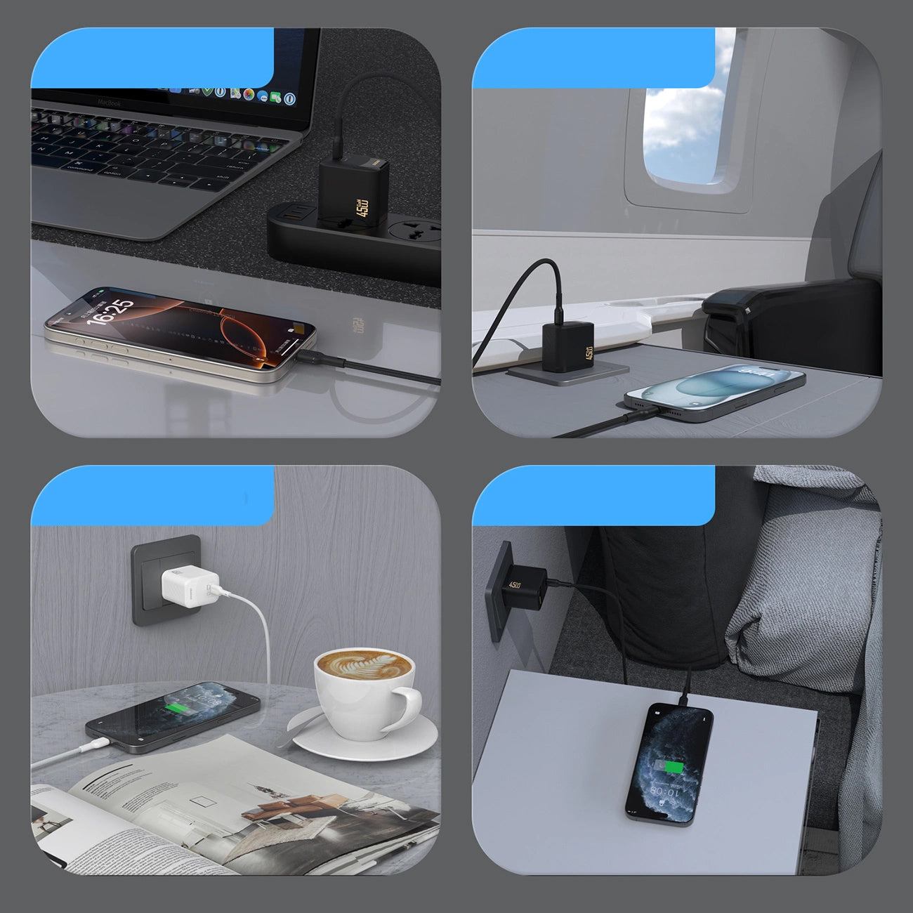 Punjač za mrežu sa USB-C kablom Dudao A28C, 45W, 3A, 1 x USB-C, Bel