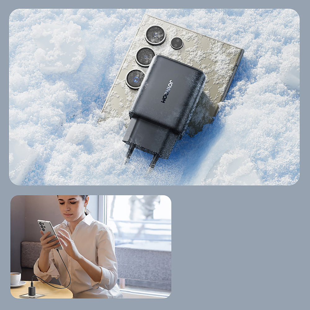 Punjač za mrežu sa USB-C kablom Joyroom JR-TCF23, 25W, 3A, 1 x USB-C, Crni