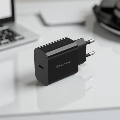 Punjač za mrežu sa USB-C kablom Blavec BC-7, 45W, 3A, 1 x USB-C, Crni