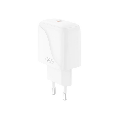 Punjač za mrežu sa USB-C kablom XO Design L141, 20W, 3A, 1 x USB-C, Bel