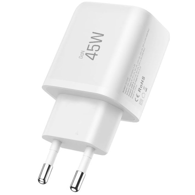 Punjač mreže sa USB-C kablom Tech-Protect NCA45W, 45W, 3A, 1 x USB-A - 1 x USB-C, Beli