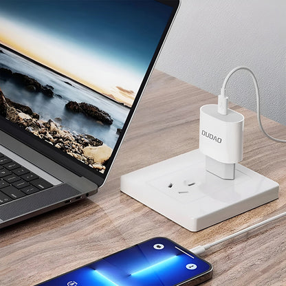 Punjač mreže sa USB-C kablom Dudao A14EUC, 20W, 3A, 1 x USB-C, Crni