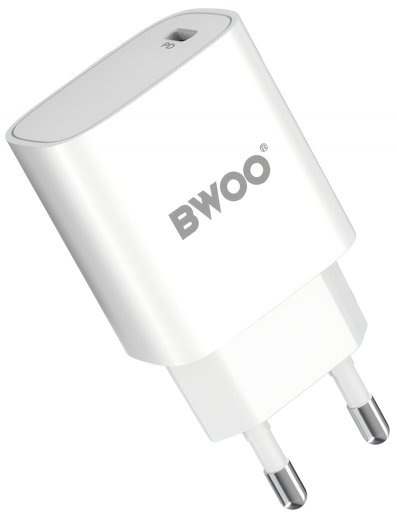 Punjač za mrežu sa USB-C kablom BWOO CDA159, 20W, 3A, 1 x USB-C, Bel