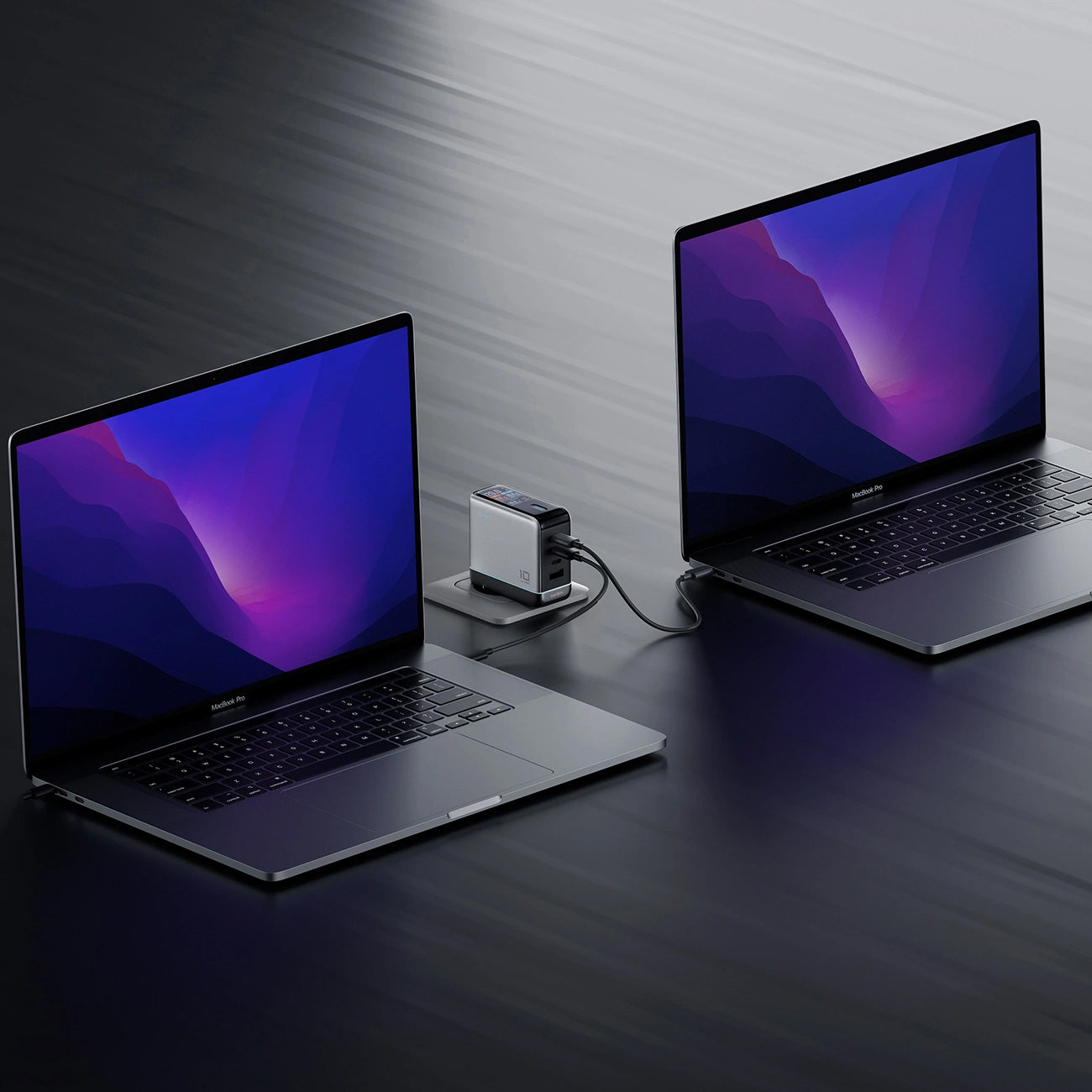 Punjač za mrežu sa USB-C kablom Cuktech AD1204U Display, 120W, 6A, 1 x USB-A - 2 x USB-C, Srebrni