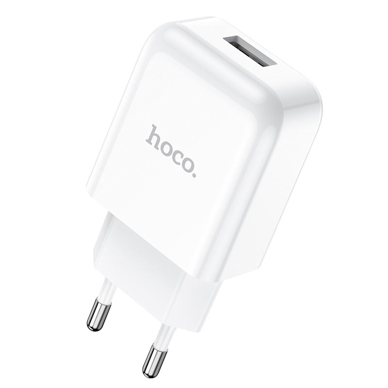 Punjač za mrežu sa Lightning kablom HOCO N2, 10W, 2A, 1 x USB-A, Bela