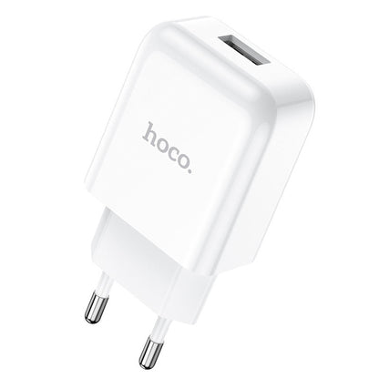 Punjač za mrežu sa Lightning kablom HOCO N2, 10W, 2A, 1 x USB-A, Bela